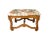 Vintage French Carved Oak Tabouret Stool With Brunschwig & Fils Upholstered Seat. For Sale - Image 9 of 9