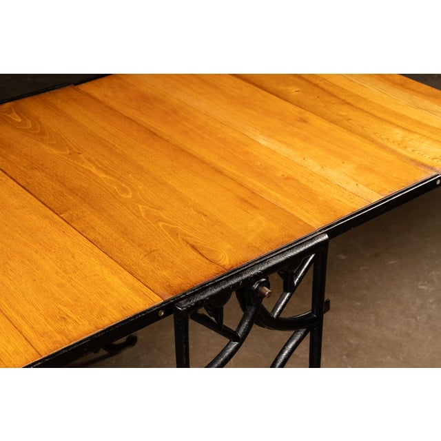 Wood Late 19th Century Metamorphic Oak Baker's Rack and Table For Sale - Image 7 of 12