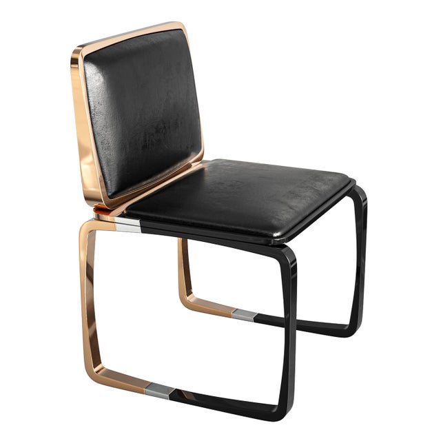 "Modena" Chair with Bronze and Stainless Steel, Handcrafted Bizimyer Furniture. Unmatched. Unrivalled. Designed by Hasan...