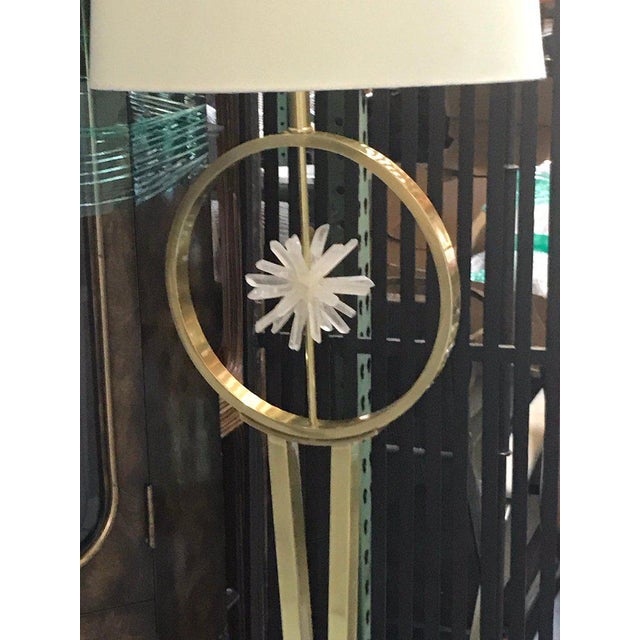 Modern Brass And Rock Crystal Sphere Floor Lamp Chairish
