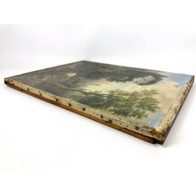 Landscape with a Boy, Oil on Canvas, 1891 For Sale - Image 3 of 10