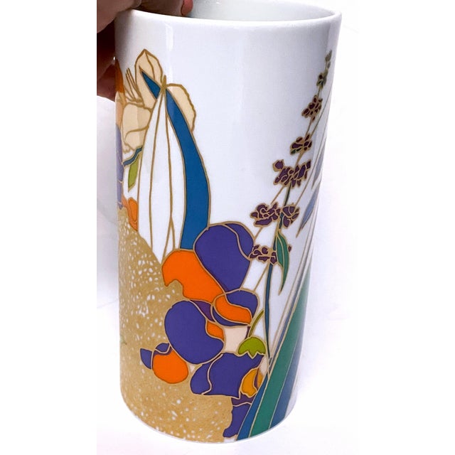 Rosenthal Mid 20th Century Rosenthal Studio-Linie Wolf Bauer White Porcelain Floral Vase For Sale - Image 4 of 11