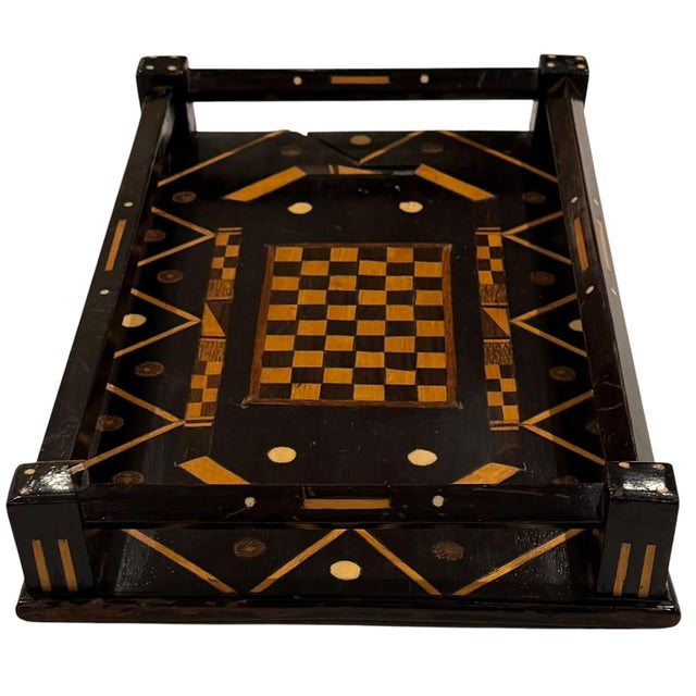 Italian Late 19th Century Inlaid Italian Games Tray For Sale - Image 3 of 8