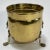 Brass Vintage English Brass Lion Handle Footed Cachepot Planter For Sale - Image 8 of 11