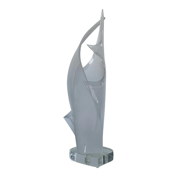 Acrylic Lucite Flame Lamp in the Style of Shlomi Haziza | Chairish