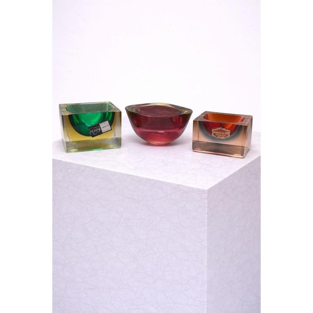 1950s Vintage Murano Sommerso Glass Bowls by Flavio Poli for Seguso, Italy, 1950s, Set of 3 For Sale - Image 5 of 9