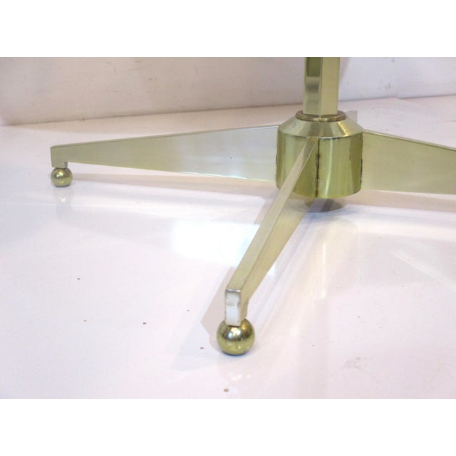 Wood American of Martinsville Brass Based Tulip Styled Side Tables For Sale - Image 7 of 11