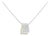 14K White and Yellow Gold 2.0 Cttw Princess Cut Diamond Two Tone Foldover Box Pendant 18” Box Chain Necklace (H-I Color, SI1-SI2 Clarity) For Sale