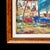 Vintage Japanese Signed Oil Painting Coastal Beach Scene W/ Sailboats in Burlwood Frame For Sale - Image 9 of 11