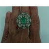 Diamonds : 3.59 carats Emerald : 1.97carats Gold : 8.53 gm( 18k) This is a beautiful natural Columbian ring with very high...