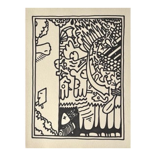 Clayton Anderson (B. 1943) — Vintage Abstract Postmodernist Drawing on Paper For Sale