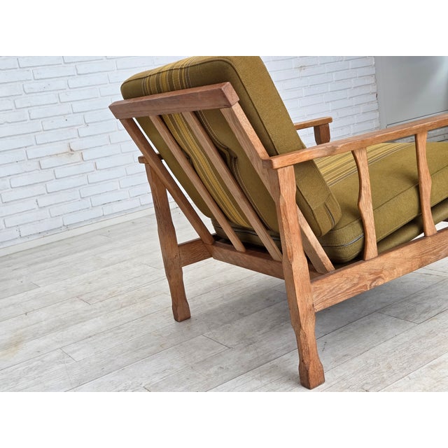 Vintage Danish Lounge Chair in Furniture Wool and Oak, 1970s For Sale - Image 9 of 18
