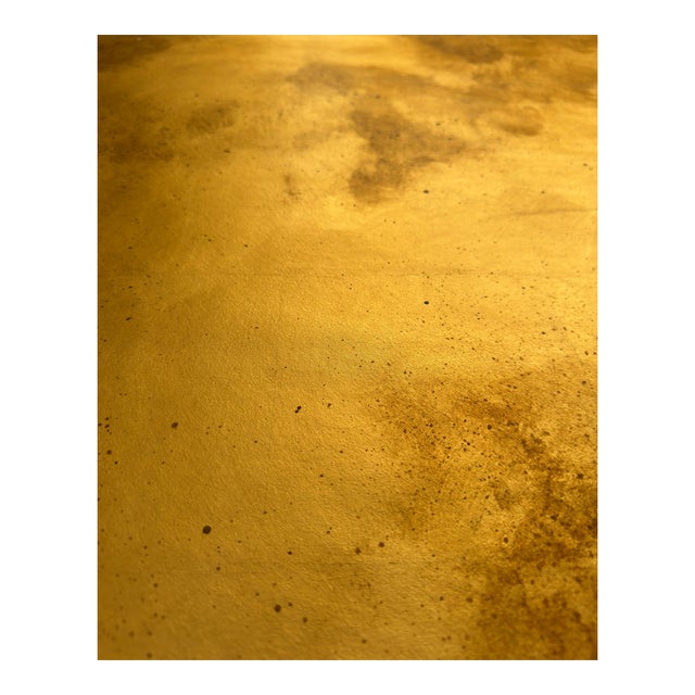 Gold Oxide Wallpaper Sample – Handcrafted Luxury Metallic Surface for High-End Interiors & Statement Walls For Sale