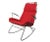 Red Vintage Industrial Iron Rocking Chair For Sale - Image 8 of 8