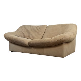 Vintage 1970’s Leolux Leather Loveseat Sofa For Sale