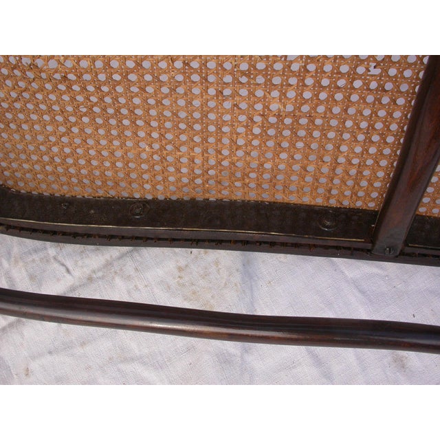 Wood Vintage Straw Sofa from Jacob & Josef Kohn, 1890s For Sale - Image 7 of 11