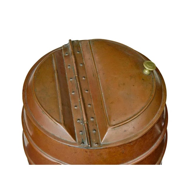 19th Century Copper and Brass Water Barrel, 1870s For Sale - Image 6 of 9