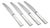 Parallel Lunch Knives by Oscar Gundlach-Pedersen for Georg Jensen, 1940s, Set of 4 For Sale
