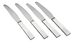 Parallel Lunch Knives by Oscar Gundlach-Pedersen for Georg Jensen, 1940s, Set of 4
