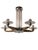 Early 20th Century Petitot Signed Bronze, Nickel, Aluminum, Glass Five Arm Skyscraper Chandelier For Sale - Image 12 of 18