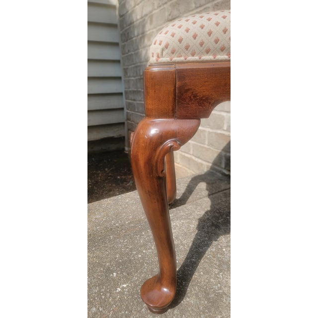 Wood Vintage Ethan Allen Traditional Classics Bench For Sale - Image 7 of 16