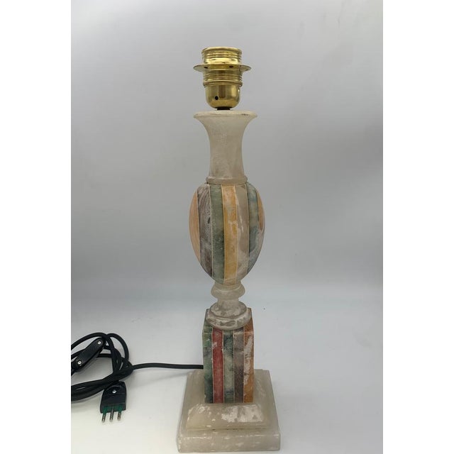 Vintage Alabaster Table Lamp from Volterra, 1960s For Sale - Image 4 of 6