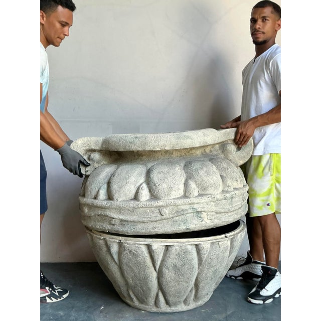 Vintage Regency Monumental Fiberglass Planter For Sale In West Palm - Image 6 of 6