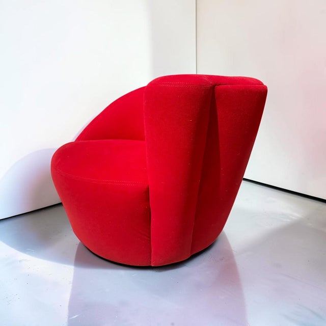 Vladimir Kagan Style “Nautilus” Swivel Chair For Sale - Image 12 of 15