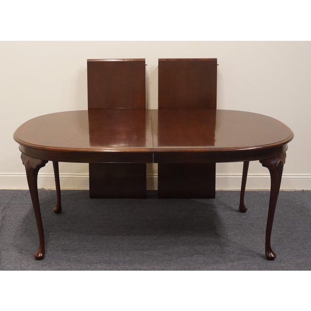 American Drew American Independence Collection Solid Cherry Traditional Style 104" Oval Dining Table 302-56 For Sale - Image 9 of 11