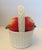 1980s Portugal Subtil Caldas Da Rainha Ceramic Apples in a White Basket VTG For Sale - Image 5 of 11