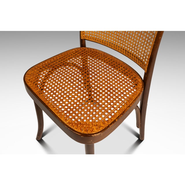Single Patinaed Bentwood Prague Model 811 Side Chair by Josef Frank for Stendig W/ Original Cane Seat & Back, Poland, C. 1960s For Sale - Image 11 of 18