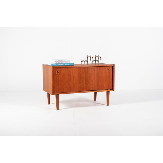 Mid-Century Modern Danish Teak Sideboard with Sliding Doors, 1960s For Sale - Image 6 of 11