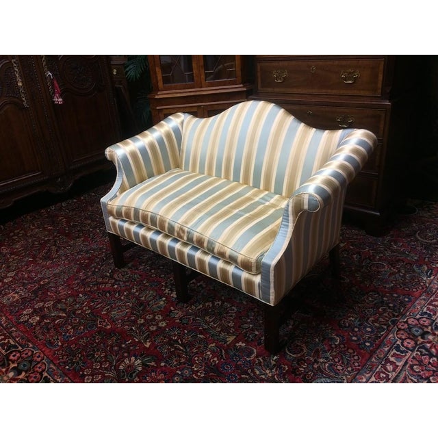 Vintage Settee, Camel Back Sofa For Sale - Image 6 of 14