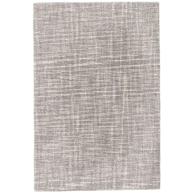 Dash & Albert by Annie Selke Crosshatch Dove Grey Micro Hooked Wool Rug, 2' x 3' For Sale In Boston - Image 6 of 6