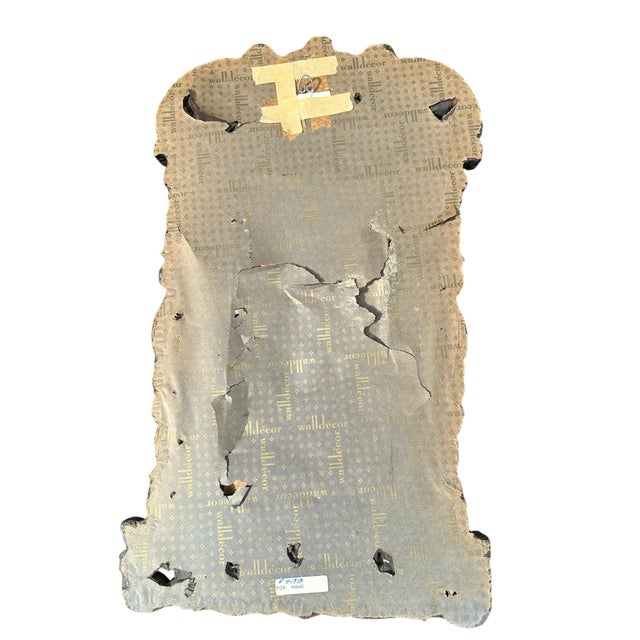 Brown 1930s Solid Wood Hand Carved Mirror European Mirror Art Nouveau For Sale - Image 8 of 9