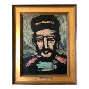 Antique French Oil Painting Portrait of a Judge C. 1915 Georges Rouault Attribution