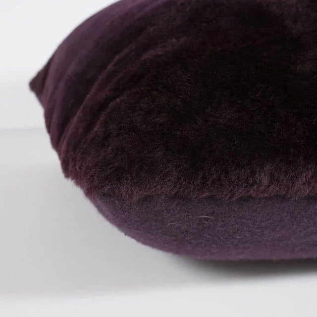 Black Custom Handmade Pillows in Luxe Smoked Amethyst Loro Piana Cashmere - a Pair For Sale - Image 8 of 9