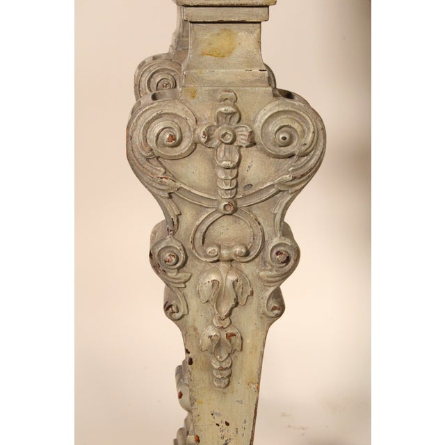 Louis XIV Style Grisaille Painted Console Table For Sale - Image 10 of 11