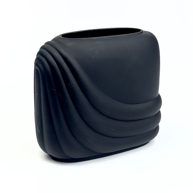 Flat & Black Postmodern Ceramic Vase Curation - Group of 5 For Sale - Image 14 of 18