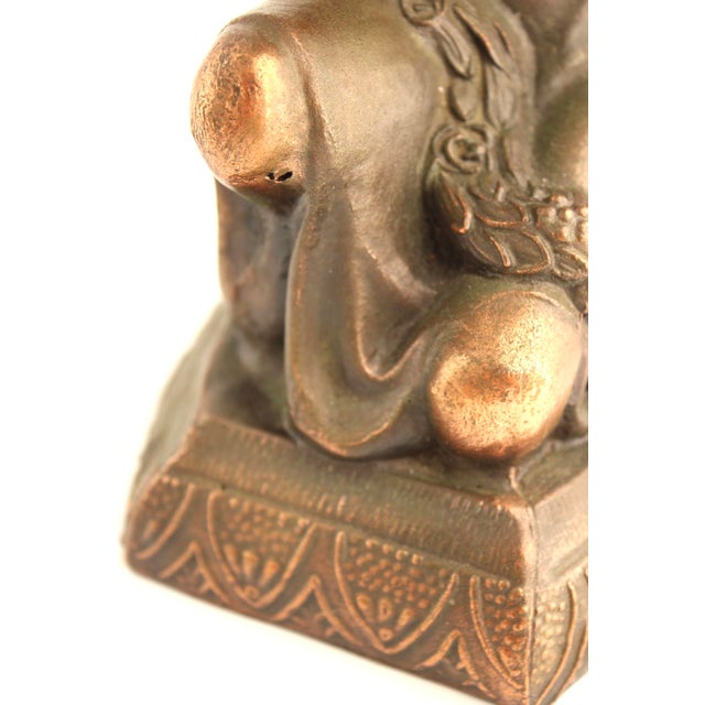 VTG 1920's Art Deco Joan of Arc Table Lamp by La Belle W/ Glass Globe For Sale - Image 15 of 17