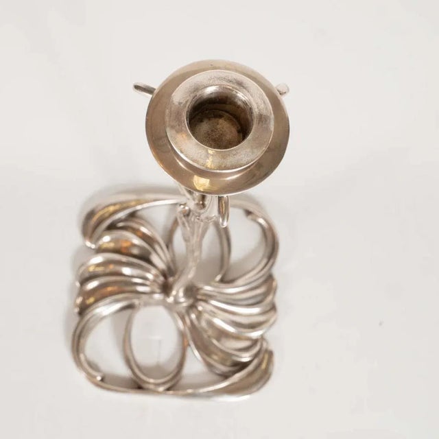 1920s 1920s Art Nouveau Foliate Candlestick For Sale - Image 5 of 9