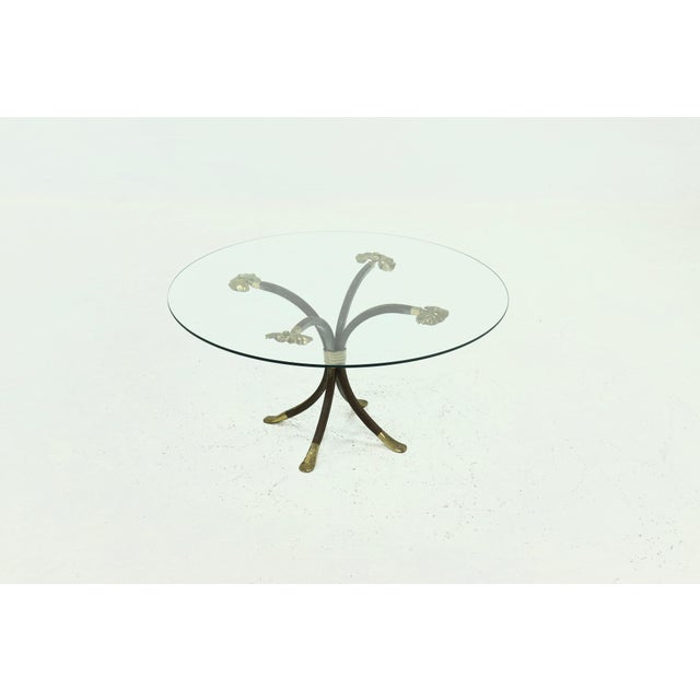 Coffee Table in Brass and Forged Iron by Manfred Bredohl, 1970s For Sale - Image 10 of 10