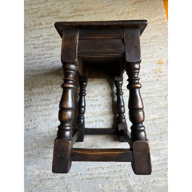 English English Oak Joint Stool, 19th Century For Sale - Image 3 of 11
