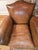 Pair of 1930's French Art Deco, Cognac Leather Chairs With Nail Head Decoration For Sale - Image 9 of 18