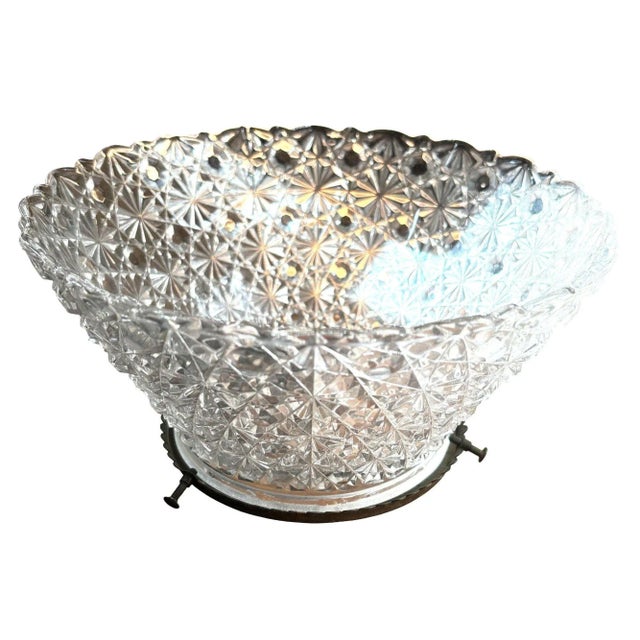 Victorian Daisy and Buttons Pressed Glass Light - 7 Available For Sale - Image 10 of 11