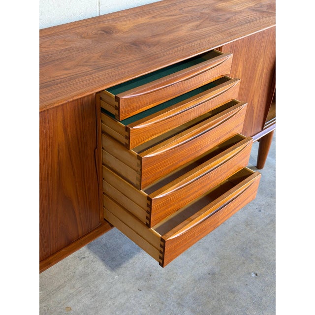 Teak Sideboard Credenza in Style of Arne Vodder Denmark Mid-Century Modern 1960s For Sale - Image 4 of 13