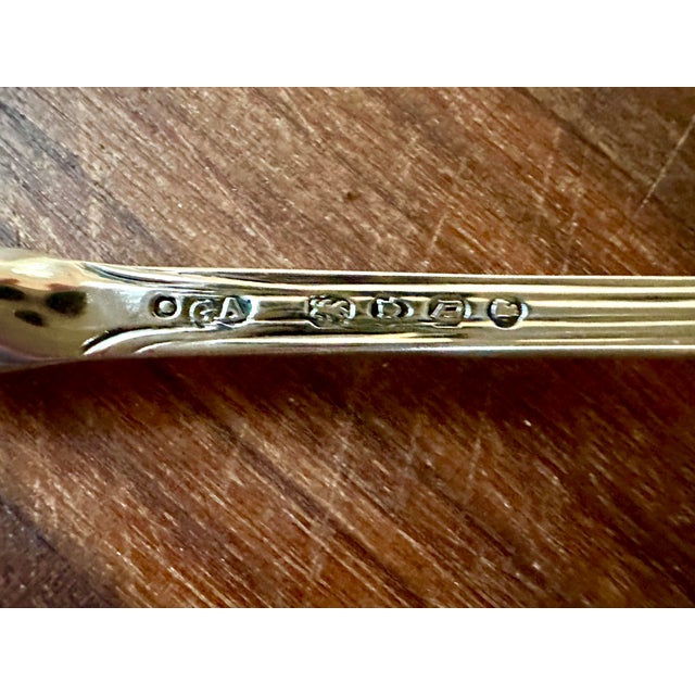 Traditional Antique Sterling Silver Marrow Spoon For Sale - Image 3 of 3