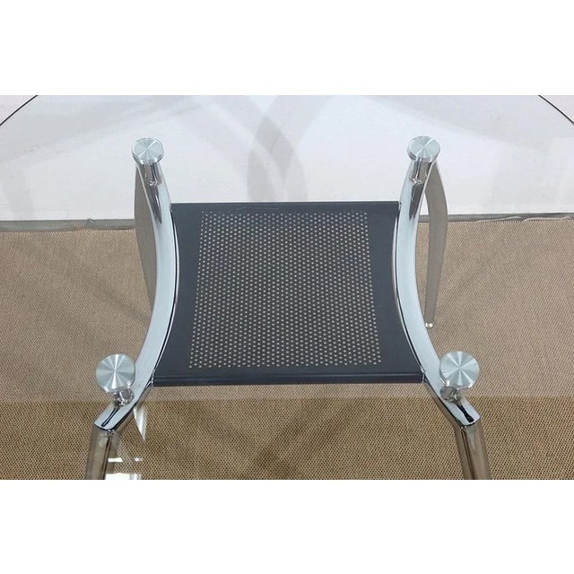 Metal Vintage Chrome and Glass Metal Table, 1970s For Sale - Image 7 of 14