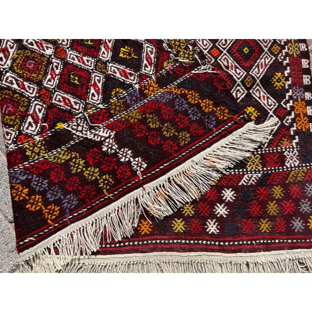 1960s Vintage Turkish Kilim Rug - 61" X 105.5" For Sale - Image 10 of 11