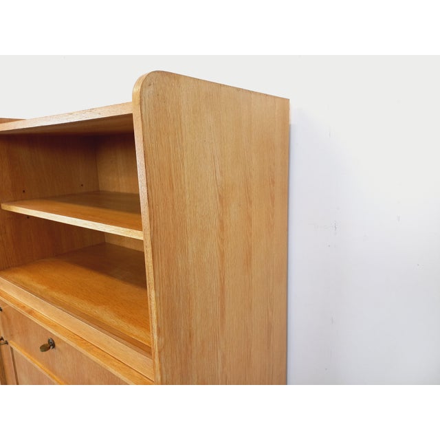 Vintage Oak Bookcase with Side Table, 1960s For Sale - Image 15 of 18